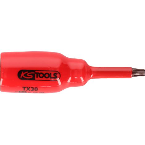 KS Tools 1/2" Bit-Stecknuss mit Schutzisolierung für Torx-Schrauben, T55, kurz - 117.2442 (1/4)