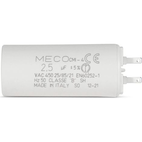 Condensateur 2.5 µF Spécial volet roulant SOMFY Moteur 6 Nm à petites cosses 2,8mm - GARANTIE 2 ans - Made in ITALY (1/5)