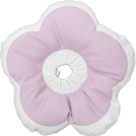Collier cône pour chat doux, confortable et décoratif, arrête léchage et grattage, couleur rose violacé, taille M (1/5)