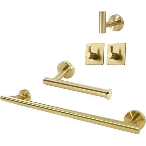 (oder) 5-teiliges Badezimmer-Accessoire-Set aus Edelstahl, Handtuchhalter für das Badezimmer, oder (1/4)