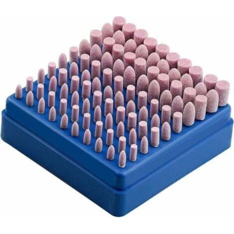 Packung mit 100 montierten Schleifscheiben für Dremel-Rotationswerkzeuge – Schleifsteine zum Polieren und Schleifen, 3 mm Schaft (1/5)