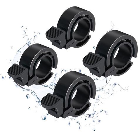 Timbre para bicicleta (4 unidades),Mini timbre compacto oculto para bicicleta de carretera,diámetro interior aprox. 2,2 cm,Negro (1/5)