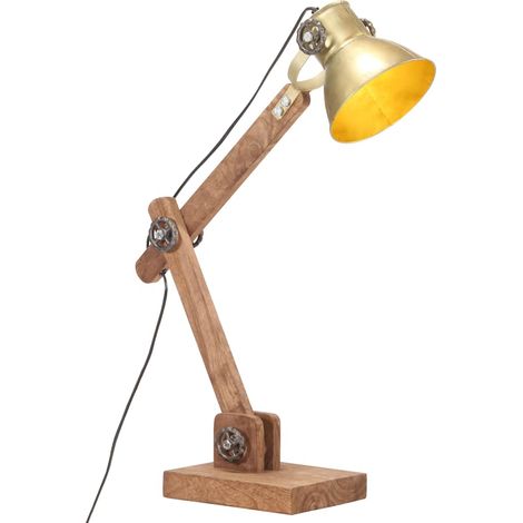 Schreibtischlampe Industriestil Messing Rund 58x18x90 cm E27 vidaXL (1/5)