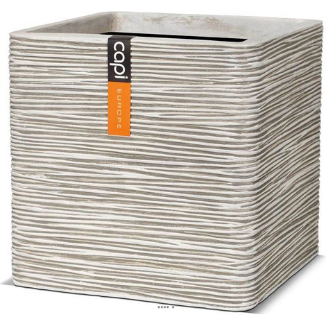 Bac Fibres et magnesium Hany Ext. Cube L 30 x 30 x H30 cm Sable - dimhaut: H 30 cm - couleur: Sable