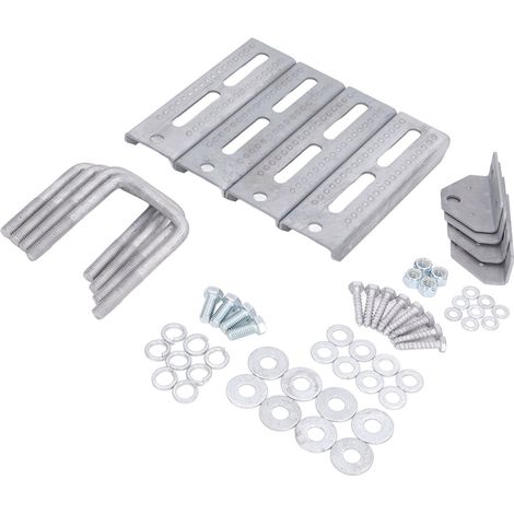 Kit de fixation pivotant galvanisé pour traverse de remorque bateau 3x3 po, avec quincaillerie incluse (1/5)