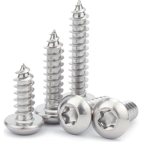 50 vis à bois, m3 x 16mm, acier inoxydable v2a, tête fraisée, empreinte torx, filetage complet, pour menuiserie et bricolage (1/4)