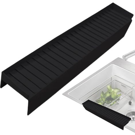 Protection De Bord D Evier - Silicone Flexible - Pour Evier Cuisine Marbre Acier Inoxydable - 4 Pièces 76 2 X 10 5 X 5 Cm (1/5)