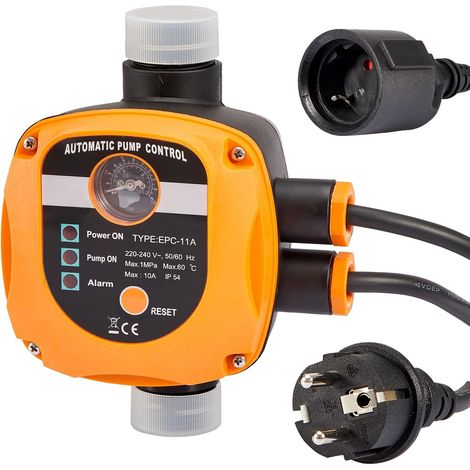 Pressostat électronique pour pompes à eau, pompes de jardin, régulateurs de pompe, manomètres (max. 10 bar), débitmètres pour réseaux d'eau domestique, pompes centrifuges, pompes submersibles, pompes (1/5)
