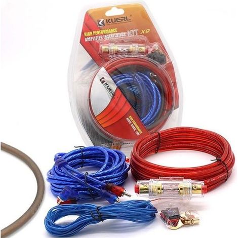 Kit de Câble d\'alimentation 60 AMP pour Amplificateur de Voiture - SURENHAP - 10GA (1/3)