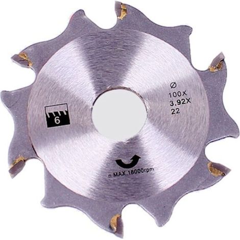 Fraise à disque 100mm – Tige Ø 22mm – Pour fraisage précis et découpe parquet – Compatible fraiseuse à lamelle FERM BJM1009