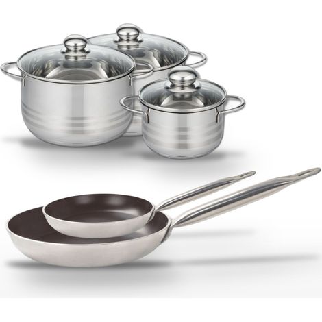 Lot Poêles 24/32 cm & Faitouts 16/20/24 cm Elo Bistro Line (1/5)