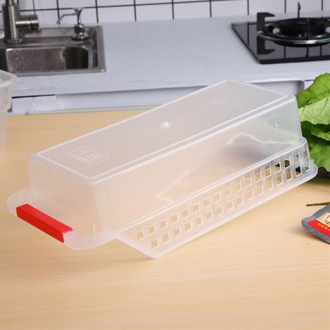 Set mit 2 Aufbewahrungsboxen für den Kühlschrank, großes Fassungsvermögen, Gefrierschrank-Organizer, Lebensmittelaufbewahrungskorb, platzsparend. (1/5)