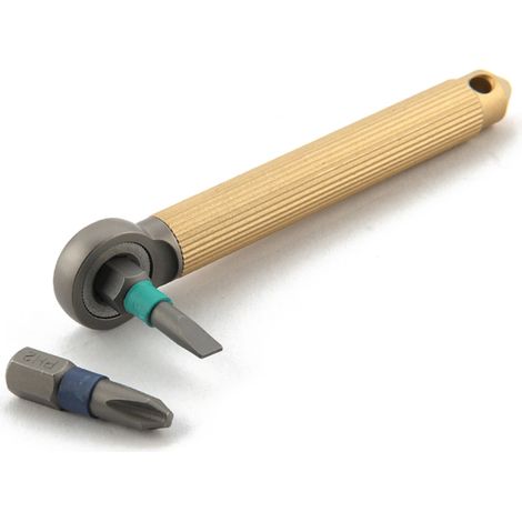 Tournevis modulaire magnétique manuel avec embouts de tournevis à tête plate et cruciforme remplaçables, embout en acier tungstène (1/5)