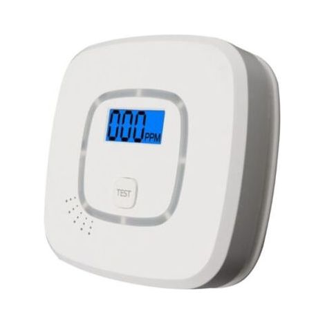 Détecteur de Monoxyde de Carbone, avec Affichage numérique et Fonctionnement sur Batterie remplaçable, Détecteur de CO, avec Bouton de Test et Voyant d'état LED (1/5)