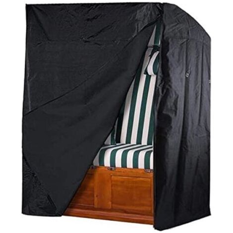 QORVA-Housse de protection imperméable pour fauteuil-cabine de plage 135 x 105 x 175 cm – Tissu Oxford 210D résistant aux UV – Cordon de serrage pour maintien