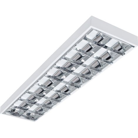 Lámpara de grapado Alu – NOTUS 4LED – 4 LED T8 tubos – 1223x295mm – Blanco – Montaje proyectado (1/3)