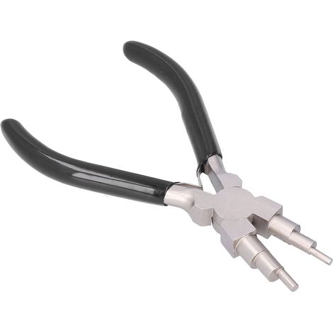 Pince à bijoux 6 en 1 en acier au carbone, ergonomique, pratique et compacte, pour le travail du fil métallique, idéale pour les artistes et les amateurs. (1/5)