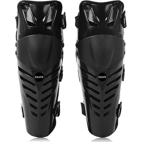 1 paire de genouillères de moto de course automobile genouillères genouillères genouillères garde bretelles (noir) (1/5)