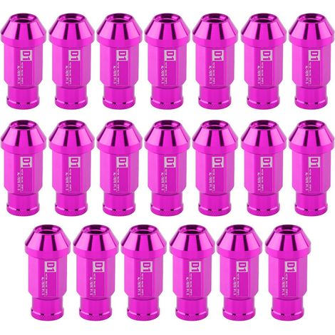 Écrous aluminium M12X1.5 pour roues de course pneus voiture (Violet) (1/5)
