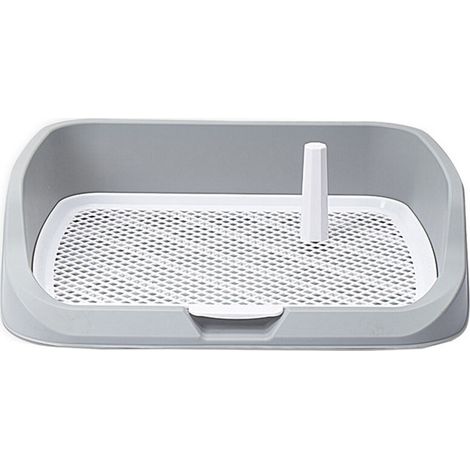 Recogedor de excrementos y bolsas, orinal de entrenamiento para perros, orinal de entrenamiento para cachorros con vallas, orinal portátil para perros y gatos medianos y pequeños, 65x50x6,5 cm, Ram-Cr