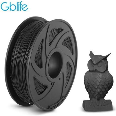 Filament PLA 3D GBlife - Noir - 1.75mm - Haute pureté et précision (1/4)