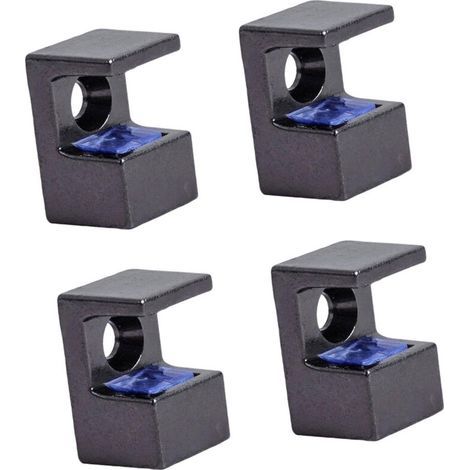 Pinces pour étagères en verre, 4-087 pistolet en soie noire (1/3)
