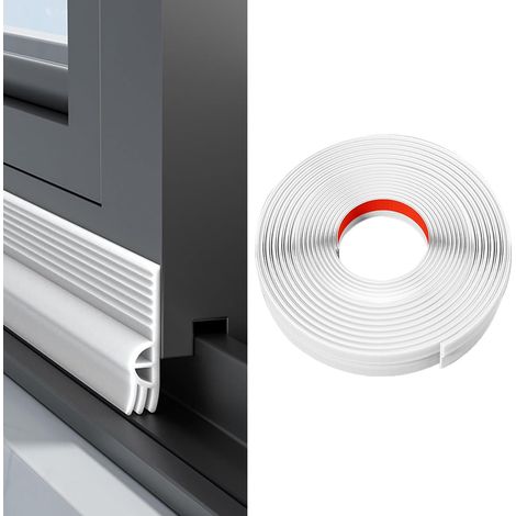 Boudin de porte isolant froid 200cm – Bas de porte anti-courant d’air, joint d’étanchéité pour fenêtre coulissante, isolation contre le froid, bruit et insectes (Blanc)