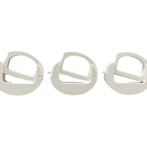 Taschenclips, Chipstütenclips, Lebensmittelclips, Brotclips zum Aufhängen, ergonomisches Design (weiß, 3 Stück).
