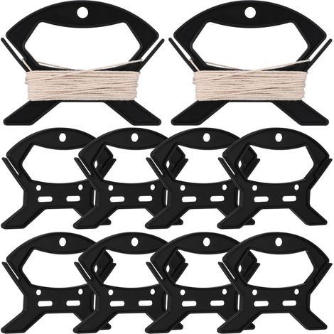 Lot de 10 enrouleurs de câbles - 10 x 10 cm - Organisateur de câbles - Pour la gestion des câbles - Rallonge - Rangement - En plastique (1/5)