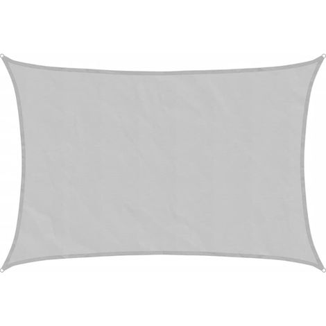 Voile d'ombrage  Voile de parasol gris clair 7x6 m 100% polyester oxford
