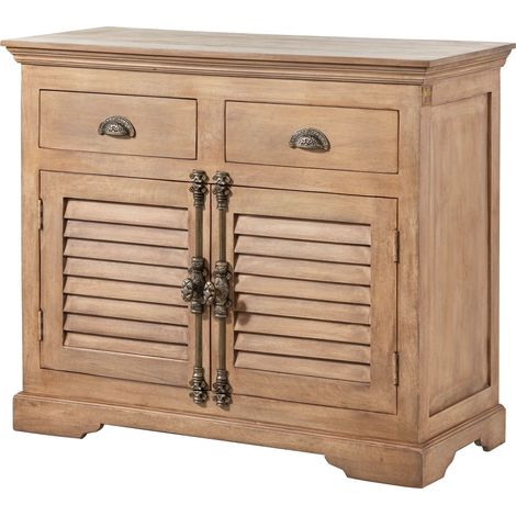 Credenza in legno di Mango 107x45x90 oliato beige TOULOUSE 07 (1/3)