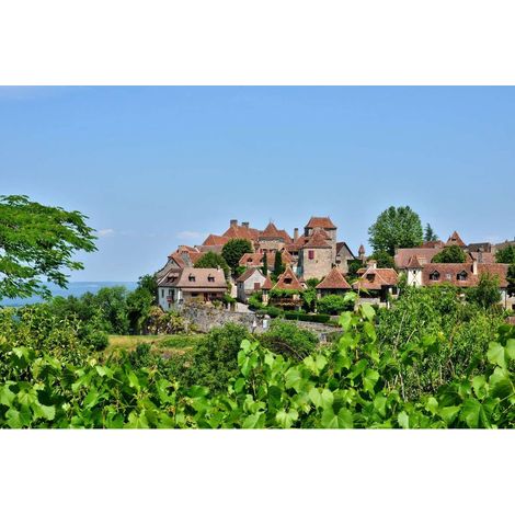 Tableau sur toile village de Loubressac 65x97 cm - Impression sur Toile Murale Décorative - Image imprimée en HD sur Toile - Toile sur Châssis en Bois FSC - Fabriqué en France (1/5)