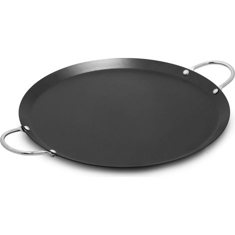Comal - Acier Au Carbone 23 cm - Poignées Métalliques - Pour Tortillas Et Crêpes - Usage Gaz Et Électrique - 1 Pièce (1/5)