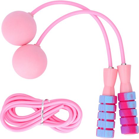 Corde à Sauter Double Usage avec Roulements pour Fitness et Perte de Poids - Rose (1/5)
