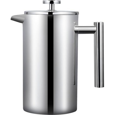 Cafetière, Outils de cuisine et de salle à manger, cafetière à pression française en acier inoxydable 304, théière faite à la main, capacité: 1000ml (1/5)