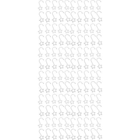 Crochets d'arbre de noël en forme d'étoile, 120 pièces, cintres de décoration en acier inoxydable pour pâques, fête d'halloween, argent (1/5)