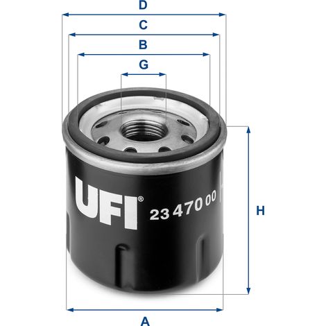 Filtro de aceite UFI 23.470.00