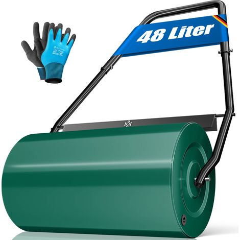 KESSER® Rasenwalze Metall, befüllbar, inkl. Handschuhe - 48 L, Grün (1/5)