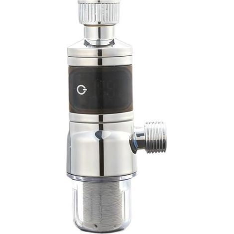 Soffione doccia digitale con sensore di temperatura e filtro 40, ampio display a LED, filtro a rete in acciaio inox, risposta rapida alla temperatura dell'acqua (1/5)