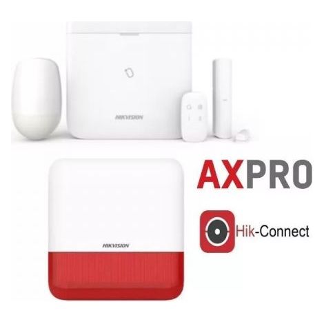 KIT ALLARME 96 HIKVISION AXPRO GSM ANTIFURTO CASA SENZA FILI SIRENA WIRELESS APP