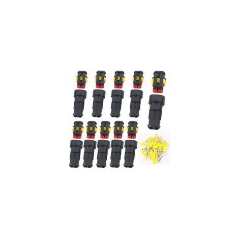 Connettore impermeabile da 12 V, connettore elettrico impermeabile maschio e femmina con terminali da 1,5 mm, connettore per cavi elettrici impermeabile per moto, auto e camion (confezione da 10 a 2 p (1/5)