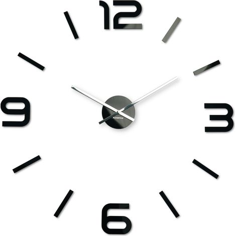 Große DIY-Wanduhr, bewundernswert, 80 cm, Schwarz (1/5)