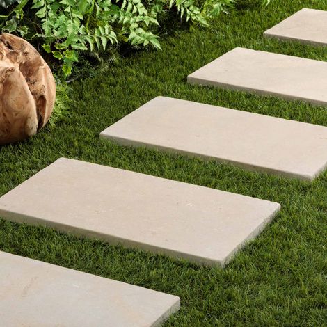 Pas japonais Rectangle Pierre de l'Atlas Beige 61x33x3 cm (à l'unité) - RO'MA NATURE
