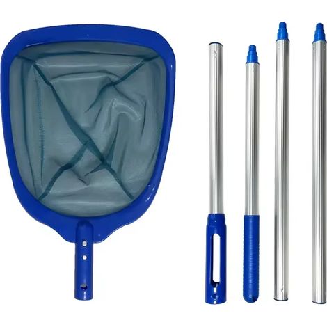Accessoires de piscine (S07-4) Épuisette de piscine avec manche télescopique - Outil de nettoyage multifonction pour accessoires de piscine