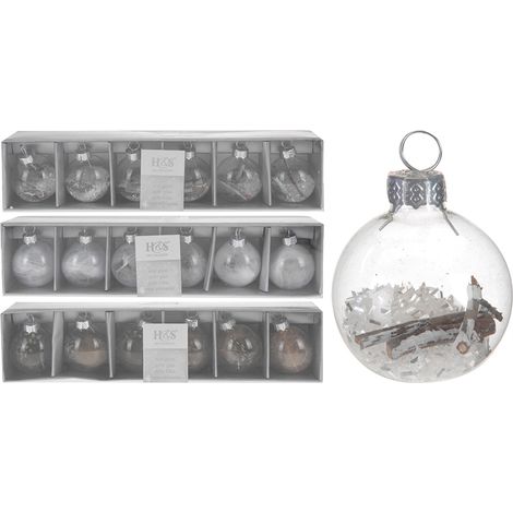Set di 6 palline per albero di Natale. Set di 6 decorazioni per albero di Natale.