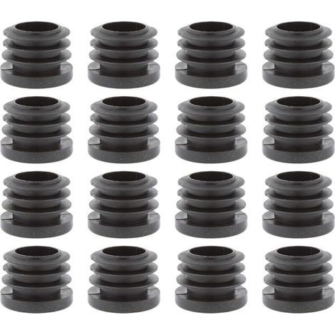 Lot de 16 Bouchons à Lamelles Ronds - Capuchons de Protection en Plastique - Bouchons d'Extrémité (Diamètre 16 mm, Rond) (1/4)