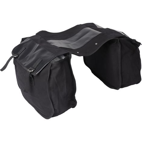 Sacoche de selle arrière de vélo portable grande capacité pour vélo de plein air, noire (1/5)