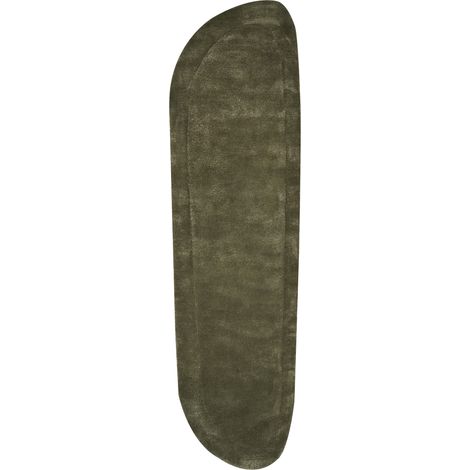 Alfombra moderna hecha a mano 80 x 250 cm lana viscosa verde oscuro Berani (1/5)