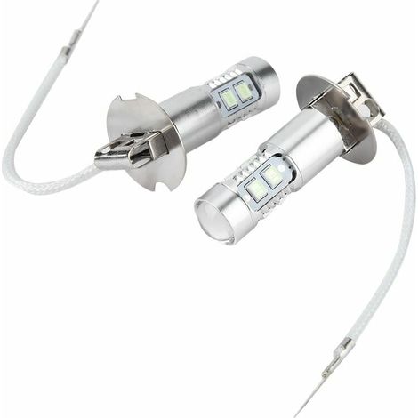 ZVD - Kit de 2 bombillas LED para faros delanteros de coche, 100 W, 1200 lm, 8000 K, luz antiniebla, luz de circulación diurna, para H3 (1/4)