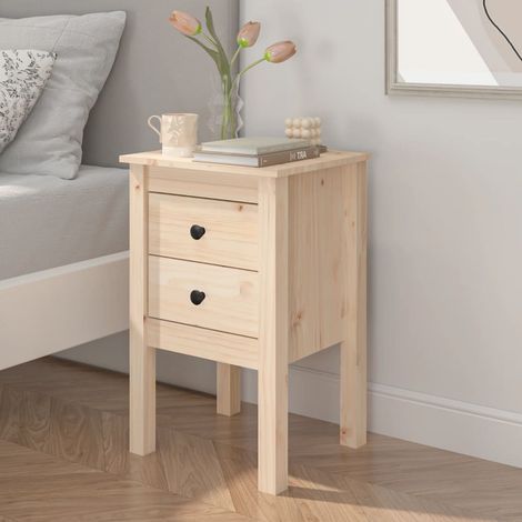 Bedside Cabinet 40x35x61.5 cm Solid Wood Pine vidaXL (1/5)